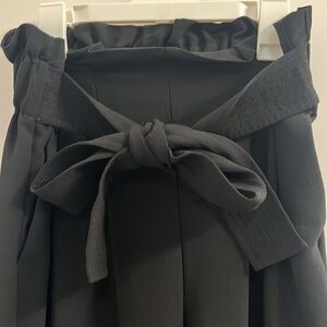 Madewell Paper bag tie front black pants